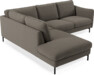 Madison Lux - 2-sits soffa med divan vänster - Brun