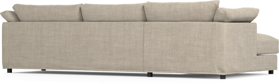 Cherrie - 3-sits soffa med schäslong vänster, med kappa - Beige