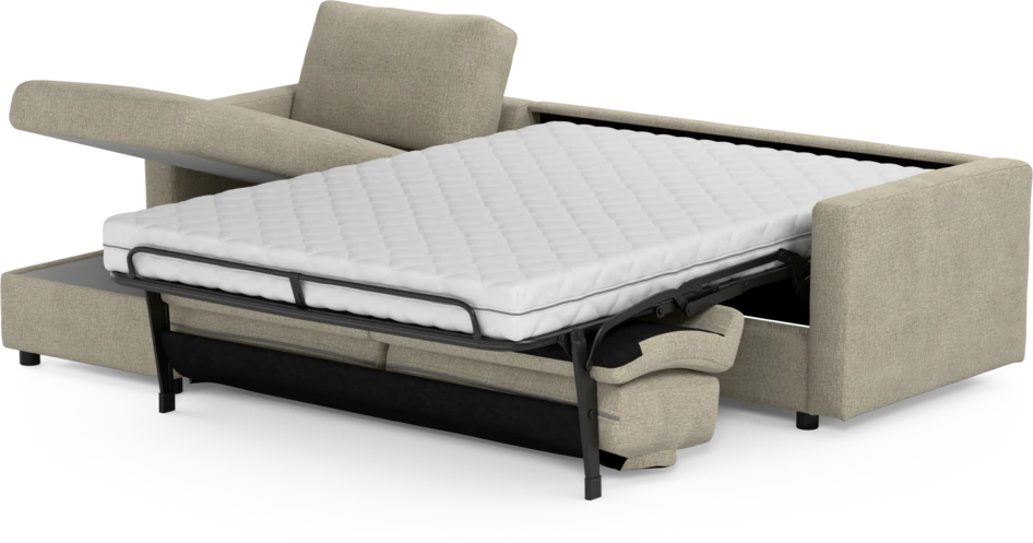 Lindö - Bäddsoffa 2,5-sits med schäslong, vändbar - Beige