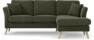 Eden - 2-sits soffa med schäslong - Grön