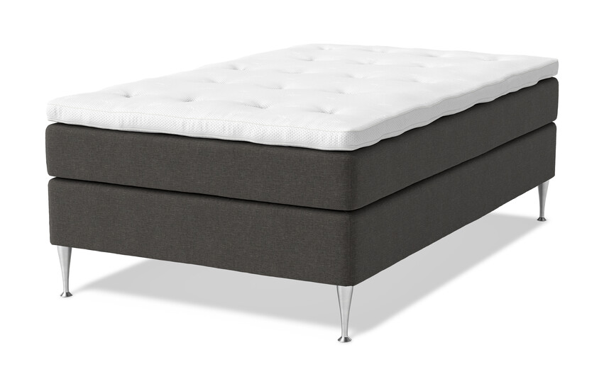 Sense Delux - Kontinentalsäng, enkelsäng med bäddmadrass Sleep Delux vit - Svart