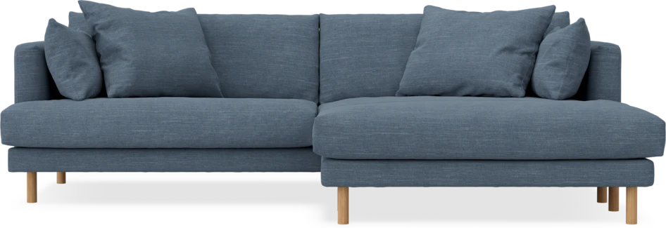 Harper - 4-sits med schäslong XL höger - Blå