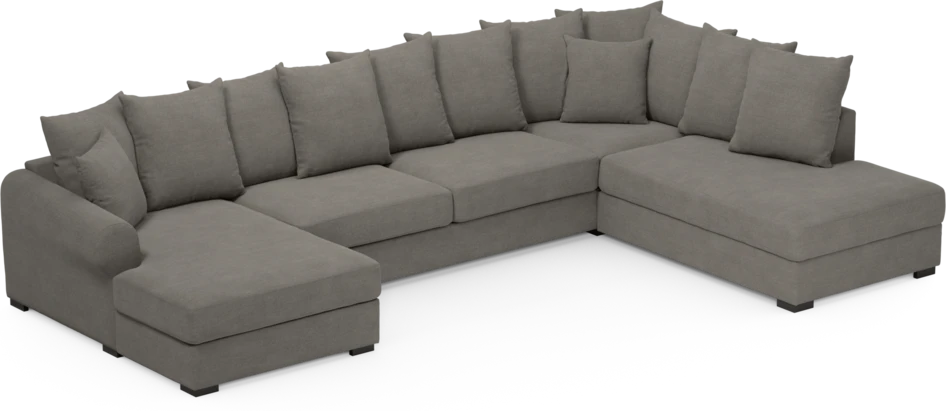 Town - 3-sits soffa med divan höger och schäslong vänster - Grå