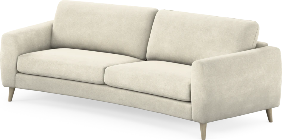 Bridge - 3-sits soffa svängd - Vit