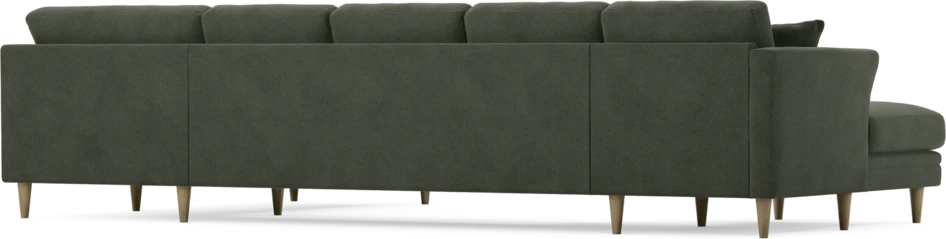 Eden - 3-sits soffa med schäslong vänster och divan höger - Grön