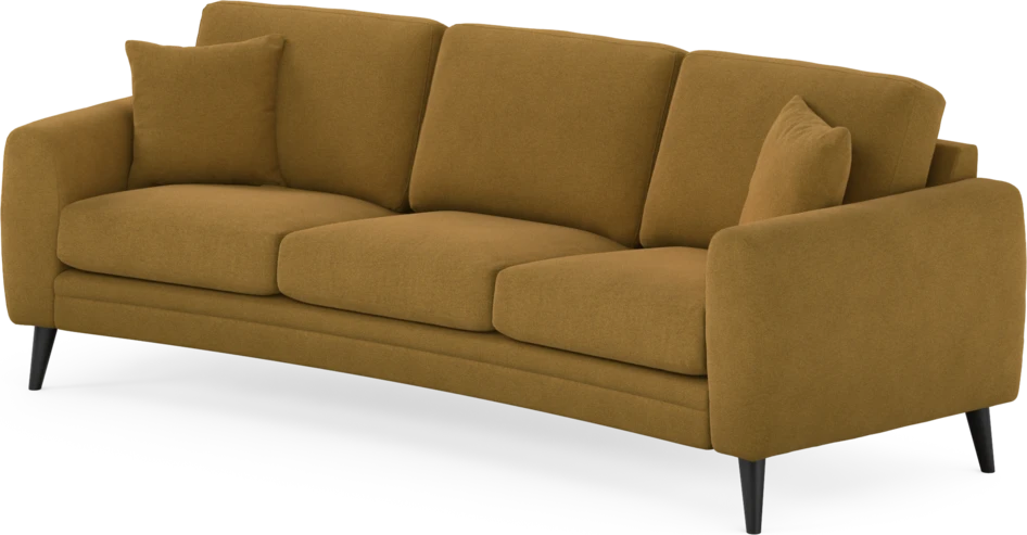 Eden - 3-sits soffa svängd - Gul
