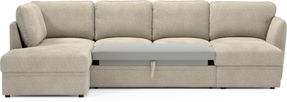 Öland - Bäddsoffa med divan vänster och schäslong höger - Beige