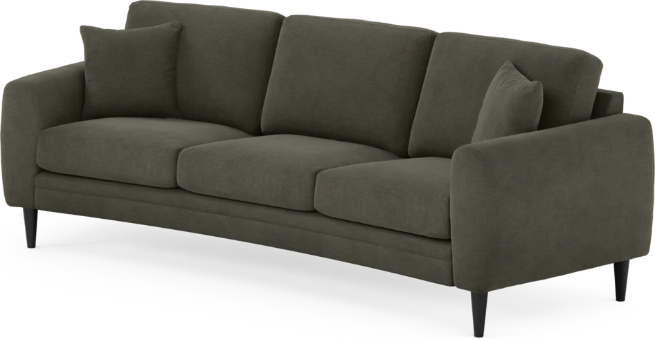 Eden - 3-sits soffa svängd - Grå