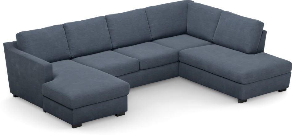 Friday - 3-sits soffa med schäslong vänster och divan höger - Blå
