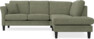 Eden - 2-sits soffa med divan - Grön