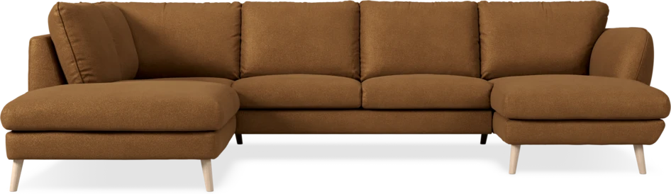 Madison - 2-sits soffa med divan vänster och schäslong höger - Brun