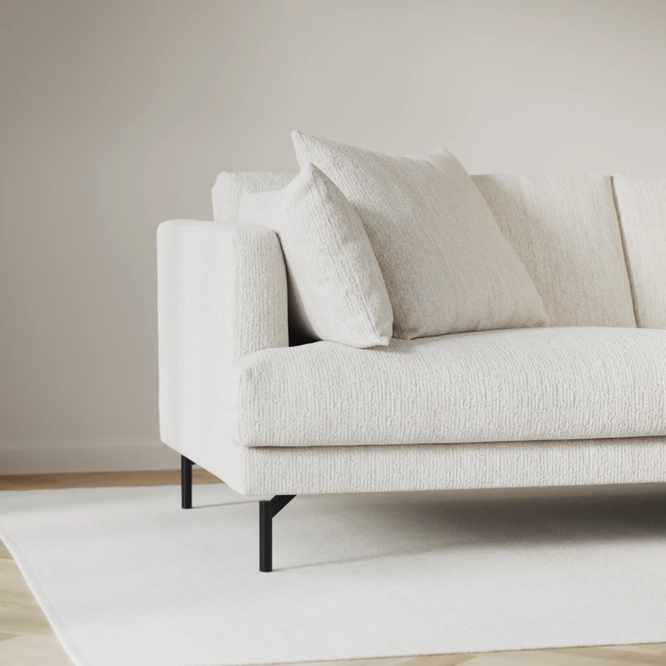 Harper - 4-sits med schäslong XL vänster - Vit