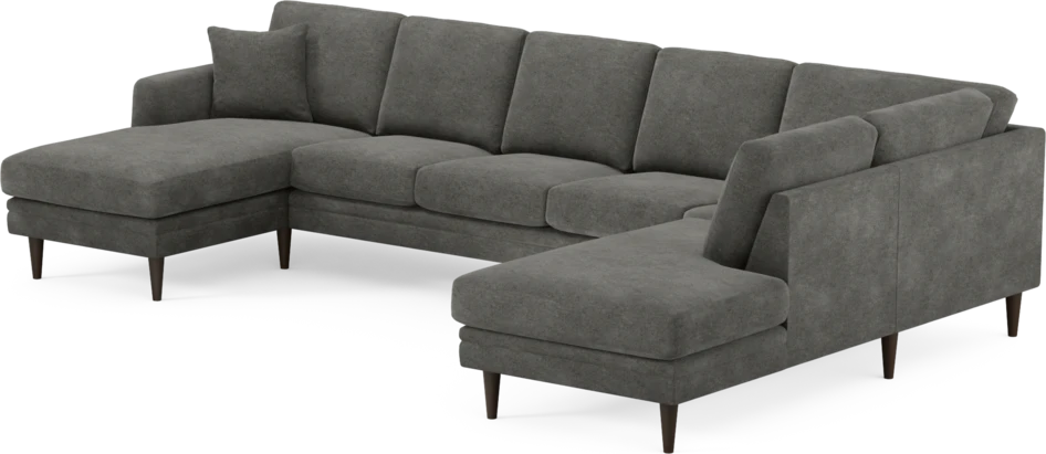Eden - 3-sits soffa med schäslong vänster och divan höger - Grå