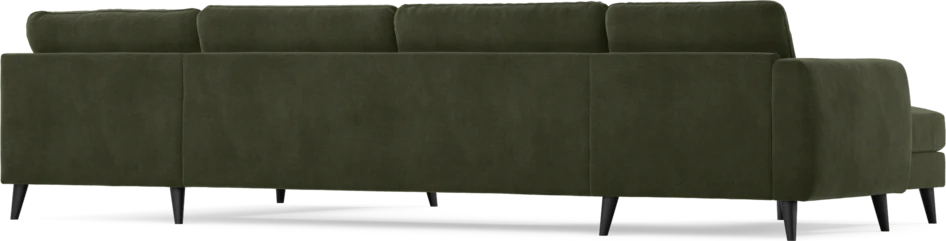 Bridge - 3-sits soffa med schäslong vänster och divan höger - Grön