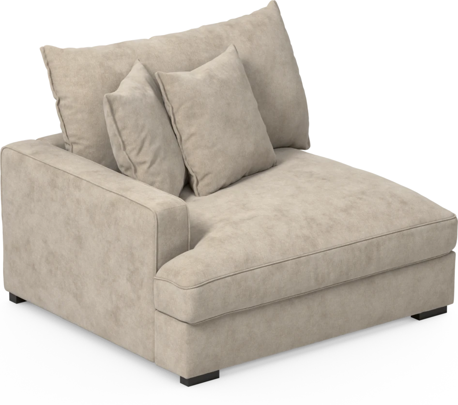 Rossi - 1,5-sits med armstöd vänster - Beige