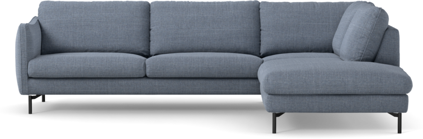 Madison Lux - 3-sits soffa med divan höger - Blå