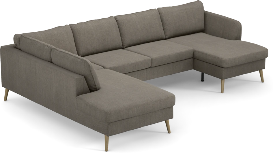 County - 3-sits soffa med divan vänster och schäslong höger - Brun