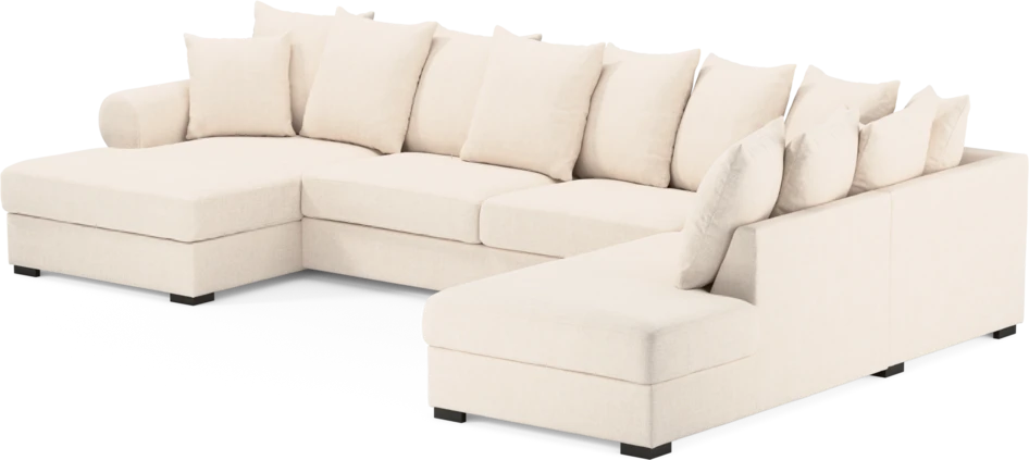 Town - 3-sits soffa med divan höger och schäslong vänster - Vit