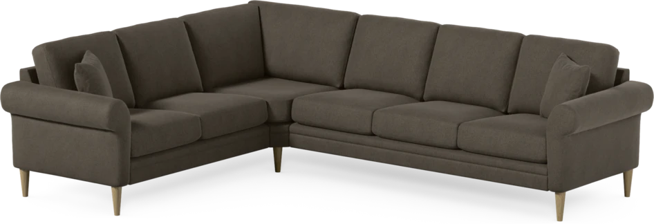 Eden - Hörnsoffa, 2+3-sits - Brun
