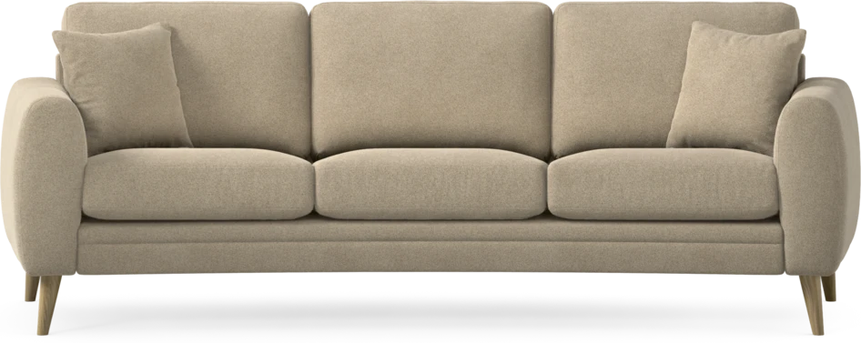 Eden - 3-sits soffa svängd - Beige