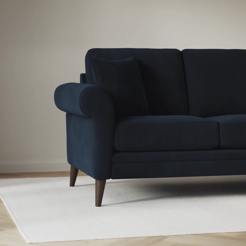 Eden - 3-sits soffa svängd - Blå