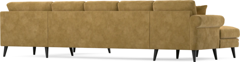 Eden - 3-sits soffa med schäslong vänster och divan höger - Gul