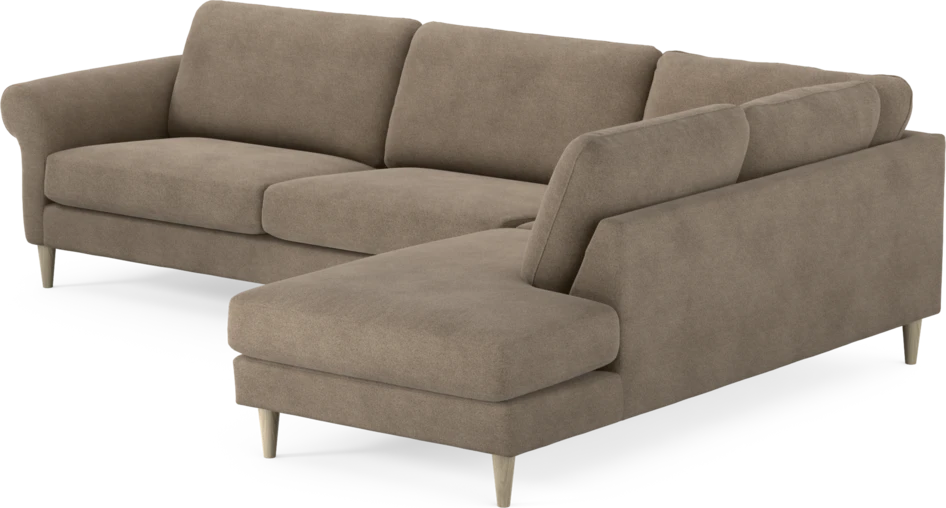 Bridge - 3-sits soffa med divan höger - Brun