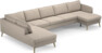 County - 4-sits soffa med divan vänster och schäslong höger - Beige