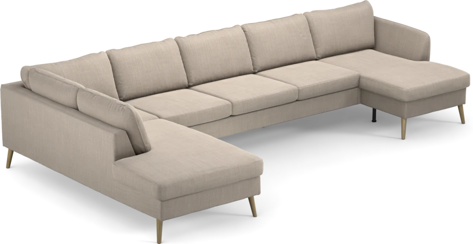 County - 4-sits soffa med divan vänster och schäslong höger - Beige