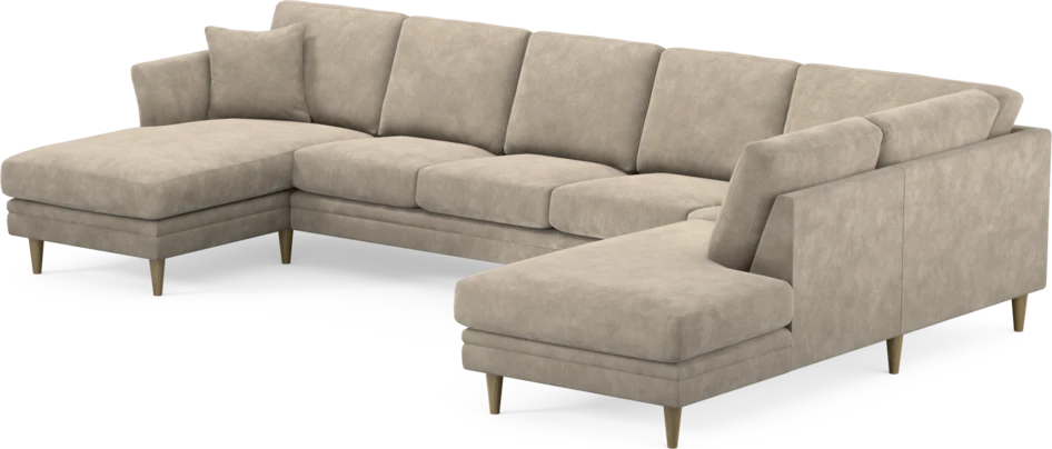 Eden - 3-sits soffa med schäslong vänster och divan höger - Beige