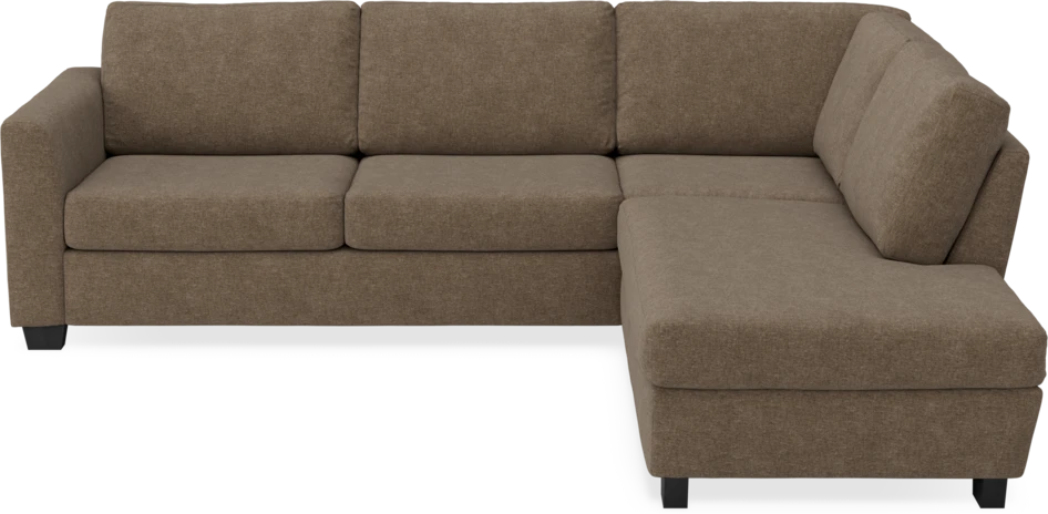 Friday - 2,5-sits soffa med divan höger - Brun