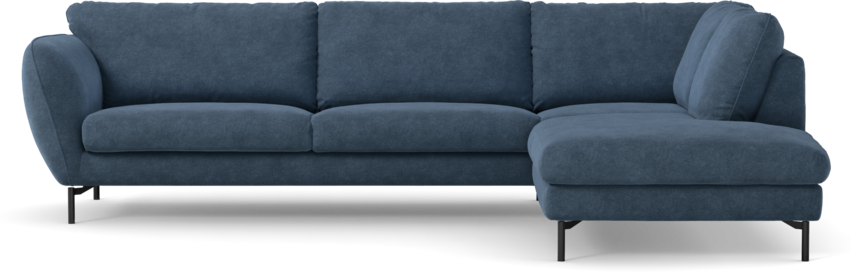 Madison Lux - 3-sits soffa med divan höger - Blå