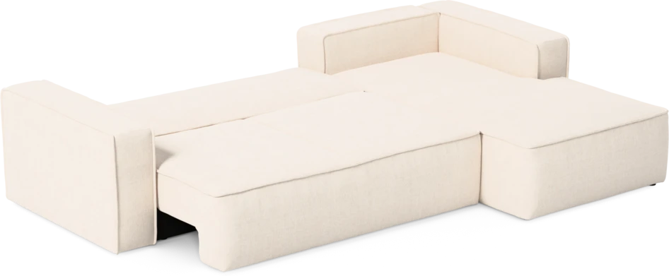 Ide - Bäddsoffa 3-sits med schäslong höger - Vit