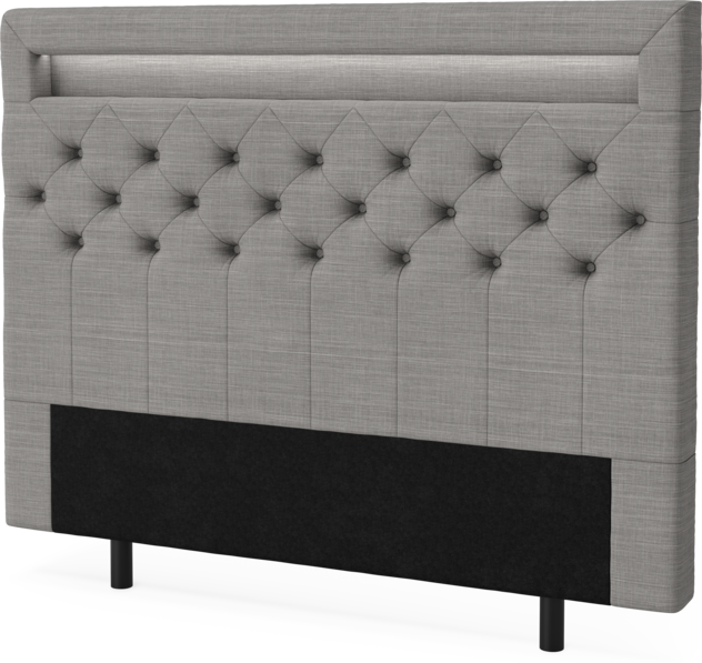 New York led - Sänggavel, 90-210 cm - Grå