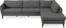 County - 2,5-sits soffa med divan höger - Grå