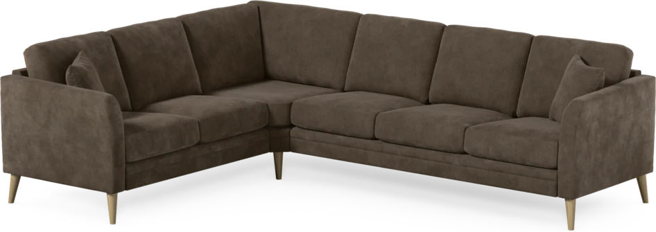 Eden - Hörnsoffa, 2+3-sits - Brun