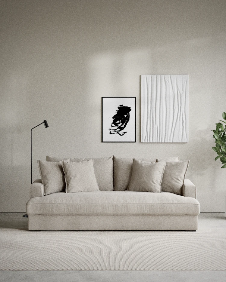 Mila - 3-sits soffa, hel dyna - inspiration