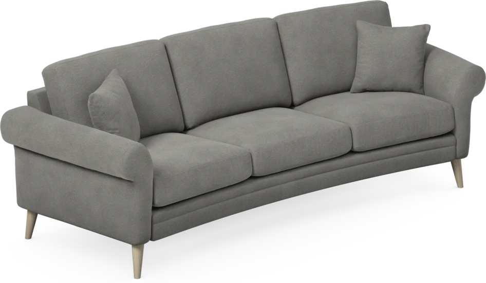 Eden - 3-sits soffa svängd - Grå