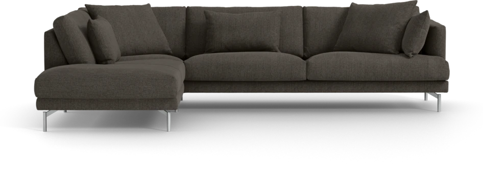 Harper - 3-sits soffa med divan vänster - Brun