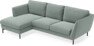 Madison Lux - 2-sits soffa med schäslong vänster - Turkos