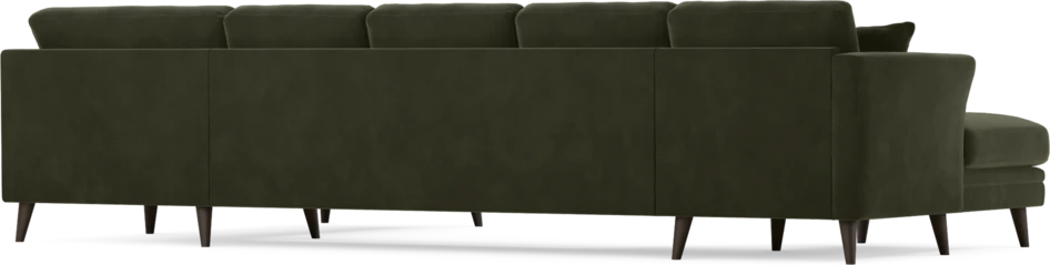 Eden - 3-sits soffa med schäslong vänster och divan höger - Grön
