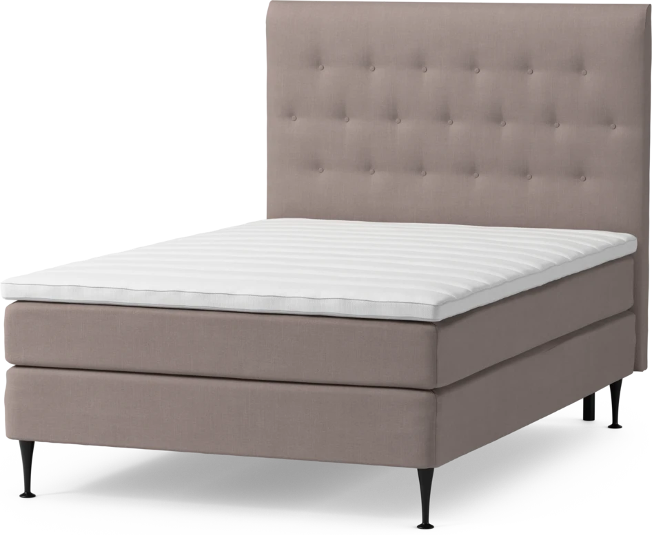 Roma Family - Kontinentalsäng, enkelsäng med bäddmadrass och sänggavel pikerad, B 105-140